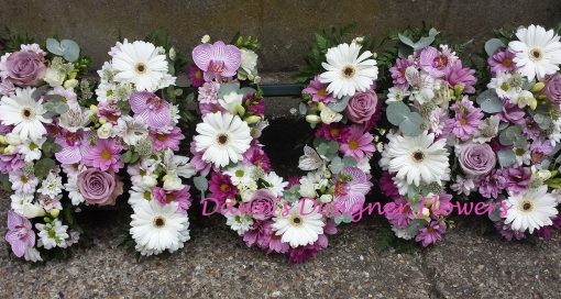 Pink and purle orchids,gerbera,freesia,alstromeria,roses